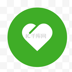 app标图图片_绿色爱心图标免抠图
