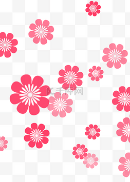 漂浮花瓣装饰图片_红色小花漂浮花瓣