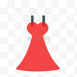 卡通红色的裙子图标