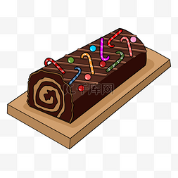 log图片_圣诞节日的蛋糕yule log cake