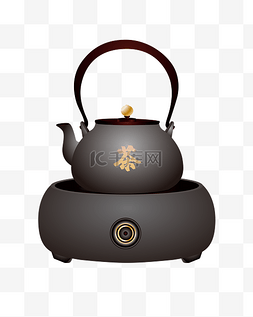 茶壶黑色图片_黑色的茶壶
