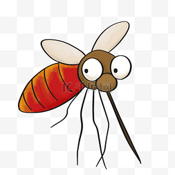 可爱蚊子手绘卡通