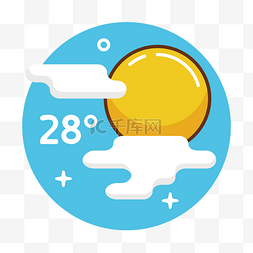 28℃晴天天气图标