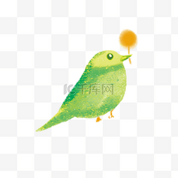 春天绿色小鸟