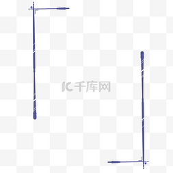 蓝色简约手绘边框图片_商务蓝色简约手绘边框