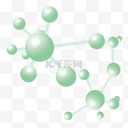 球体绿色图片_绿色生物科技分子
