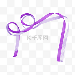 紫白色飘舞丝带