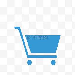 购物车图标图片图片_蓝色的购物车图标