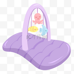 婴儿床垫图片_紫色风铃床垫