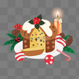 可爱圣诞节大面包panettone