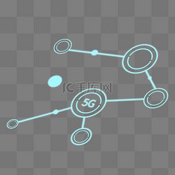 下载线性图片_5G蓝色科技风卡通素材下载