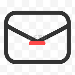 红黑线性邮件功能图标