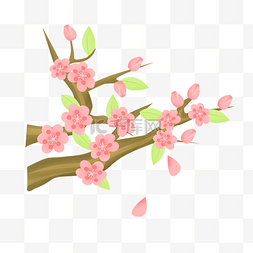 粉色的花儿图片_唯美漂亮的桃花插图