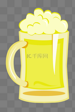 一杯啤酒酒水插画