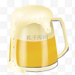 黄色啤酒插画