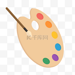 美术图片_美术教育培训调色盘画笔元素