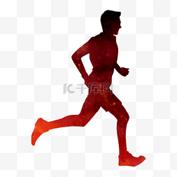 公共健身器材图片_运动健身跑步男性剪影