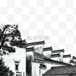 青瓦红砖图片_徽派建筑马头墙的照片