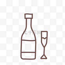 酒瓶酒杯图标