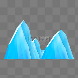 蓝色三角冰山