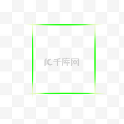 简约绿色方形边框图片_绿色方形边框