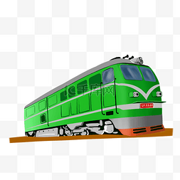 绿色地铁火车