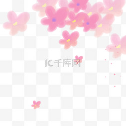 水彩手绘樱花背景