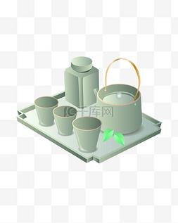绿色的茶具