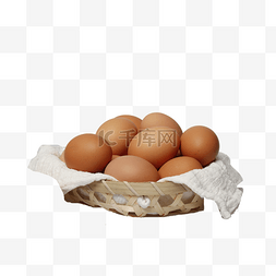 圆圆的鸡蛋图片_一盒小鸡蛋免抠图