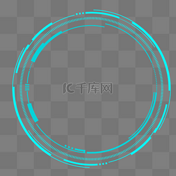 蓝色线条科技感圆圈