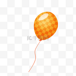 缤纷气球图片_橙色格子气球
