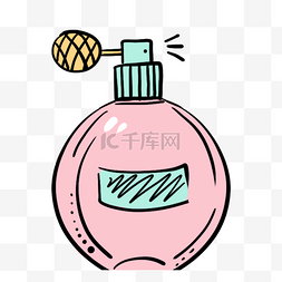 香水插画素材图片_手绘女性化妆品香水插画元素