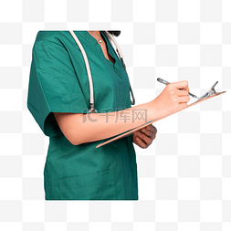 女医师单手签字动作姿势