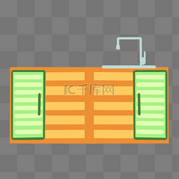 厨房家具图片_厨房家具橱柜洗碗池