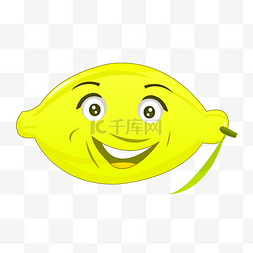 柠檬立体笑脸插画