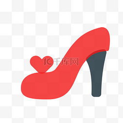 卡通红色的鞋子图标