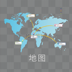 矢量商务数据世界地图