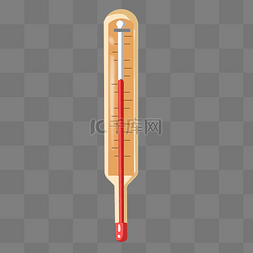 室内温度图片_红色室内温度计