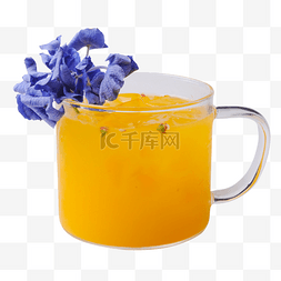 蝶豆花芒果汁