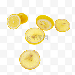 飞起来水果图片_飞起来黄色柠檬片