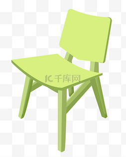 木质绿色椅子插图