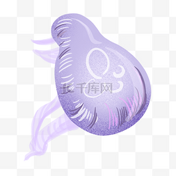 紫色水母插画