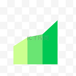 绿色矩形数据分析图标