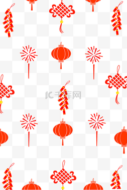 新年烟花灯笼图片_新年底纹灯笼