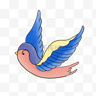 鸟儿展翅飞翔