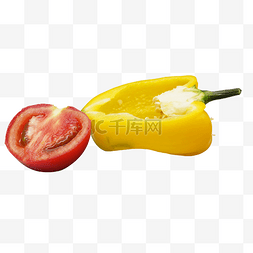 西红柿切开图片_蔬菜青椒西红柿