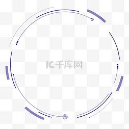 蓝色简约科技边框图片_蓝色简约科技圆环