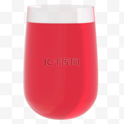 透明杯图片_红色饮料