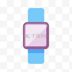 智能手表手表图片_蓝色的手表免抠图
