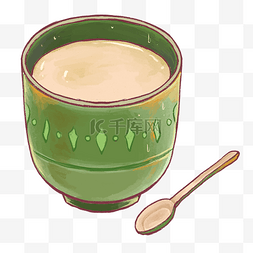咖啡茶匙图片_咖啡奶茶饮品插画
